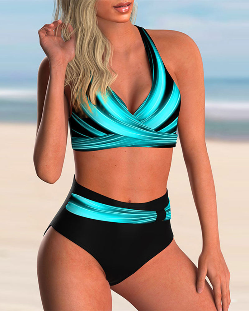 Liliana - Bikinový set s krížovým výstrihom a potlačou