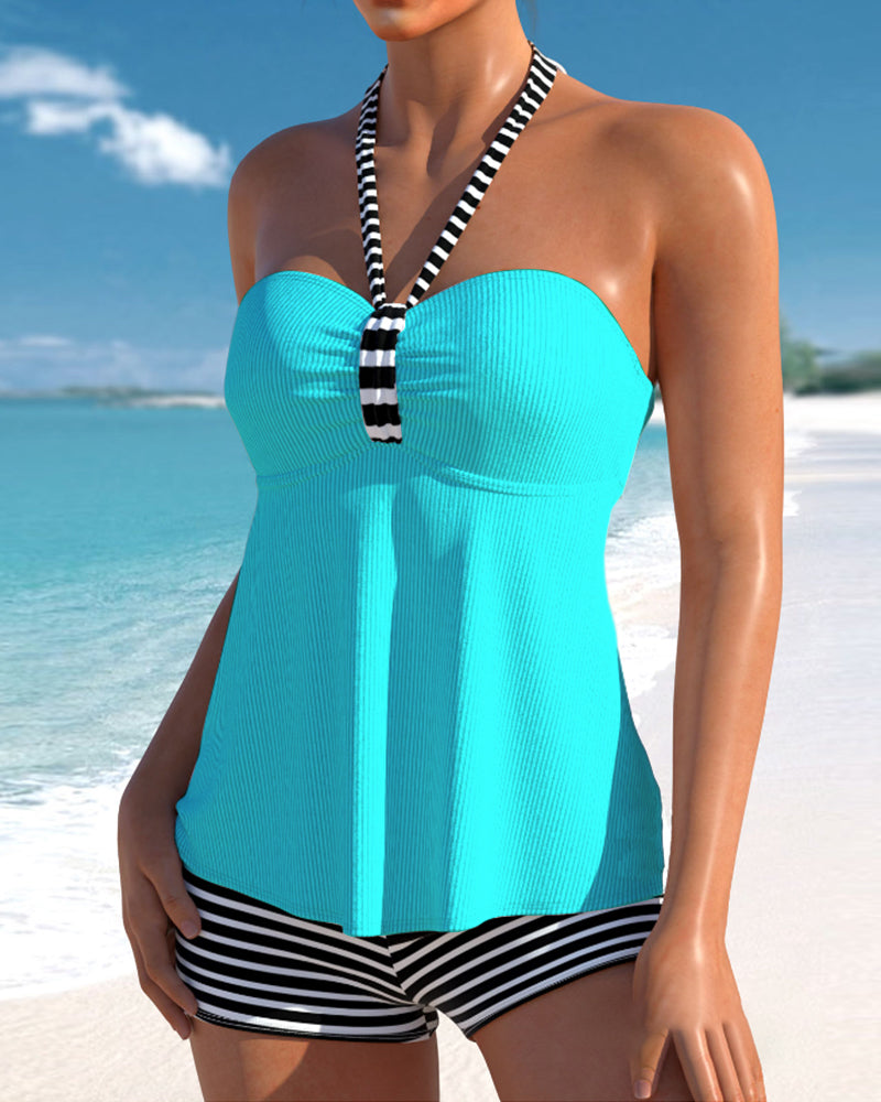 Arianna™ | Pruhované tankini bez zad