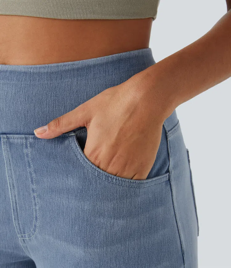 Laluna® | Pohodlné džínsy s vysokým pásom