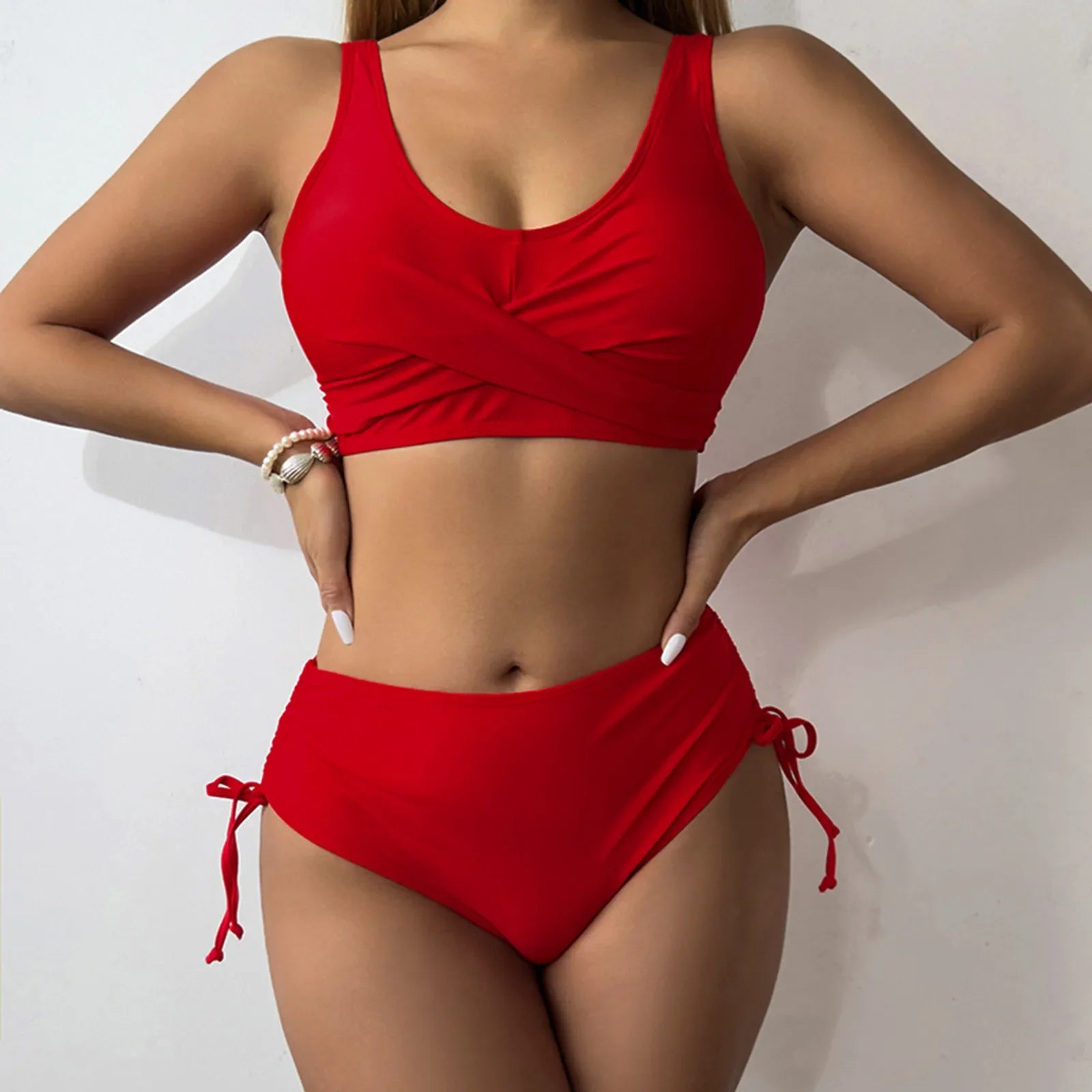 Isla – Prekrížené športové bikiny s vysokým pásom