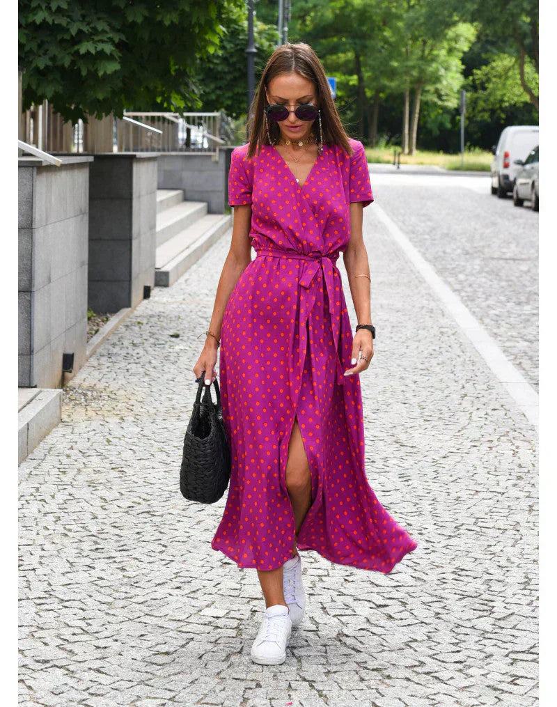 EVA | Elegantné Šaty s Výstrihom do V a Zakrytím Brucha