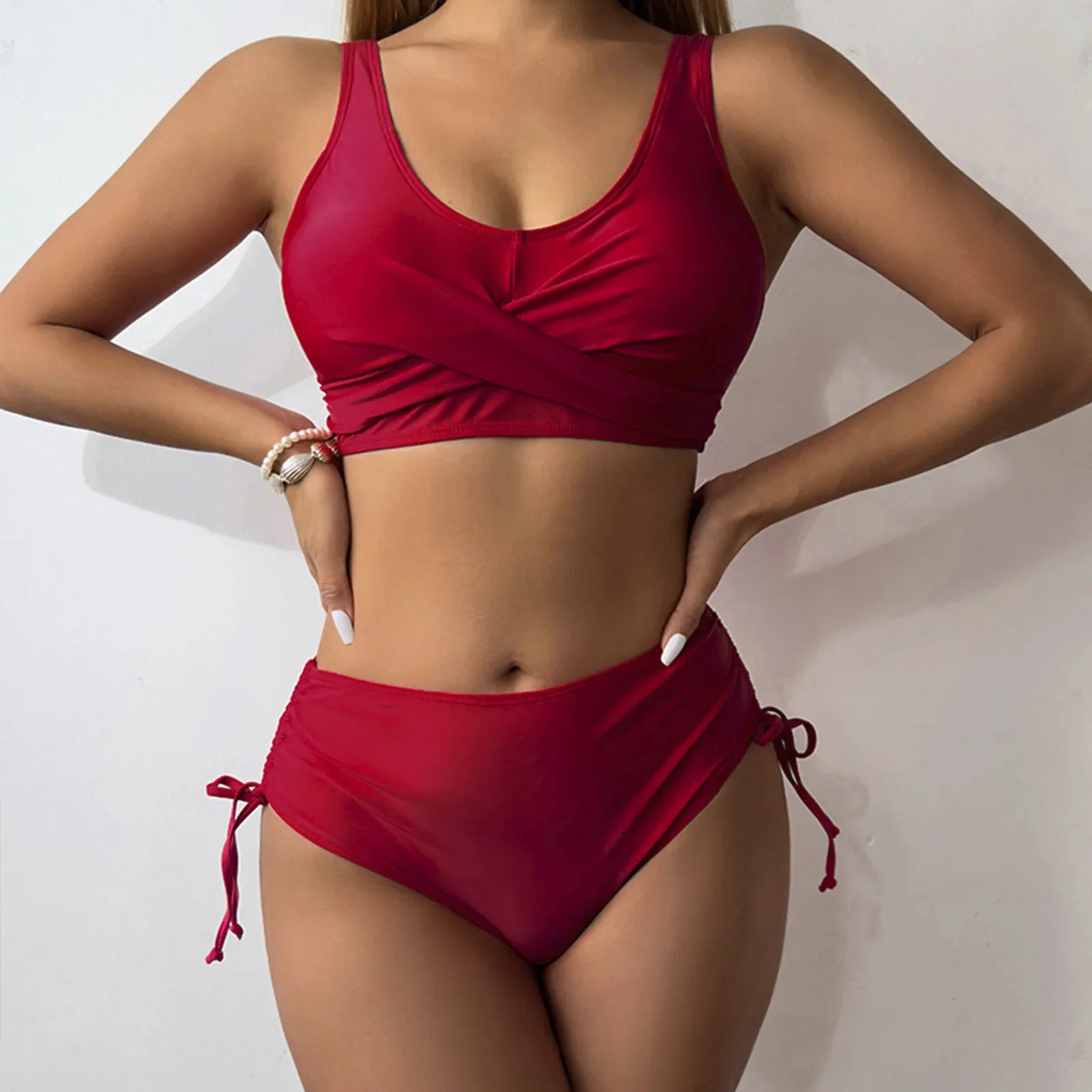 Isla – Prekrížené športové bikiny s vysokým pásom