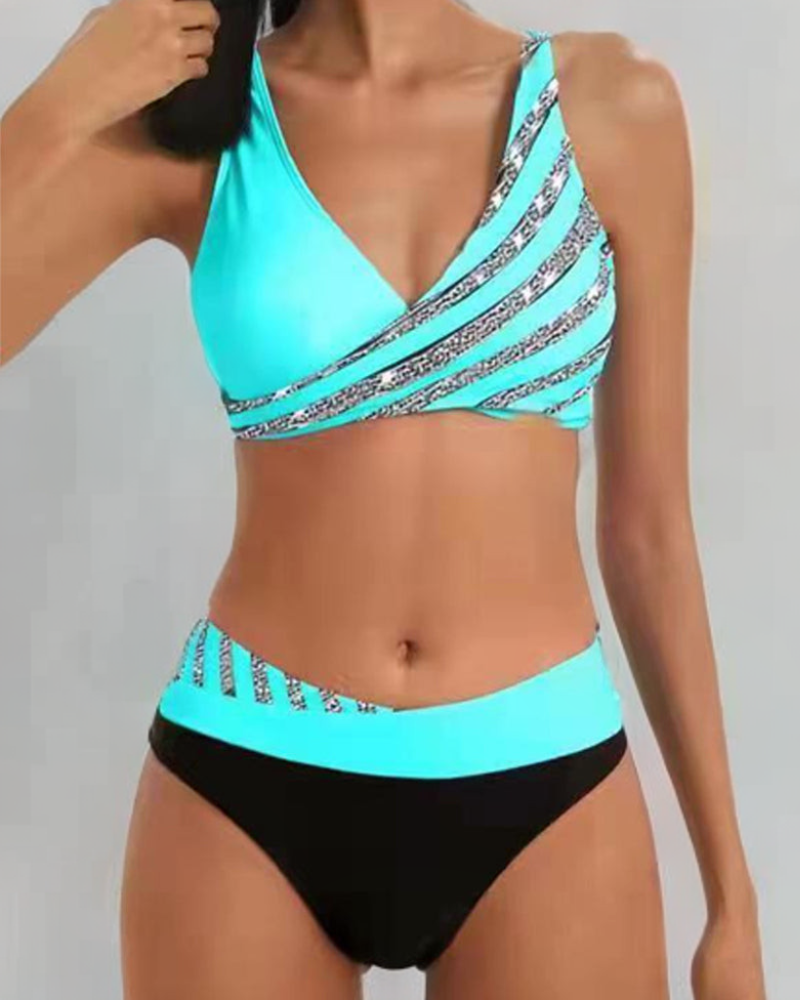 Mona - Tlačené Bikiny v Teplých Tónach